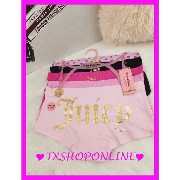💗👙{Juicy Couture} 5 pack shortie panties 👙💗 - Picture 3 of 5